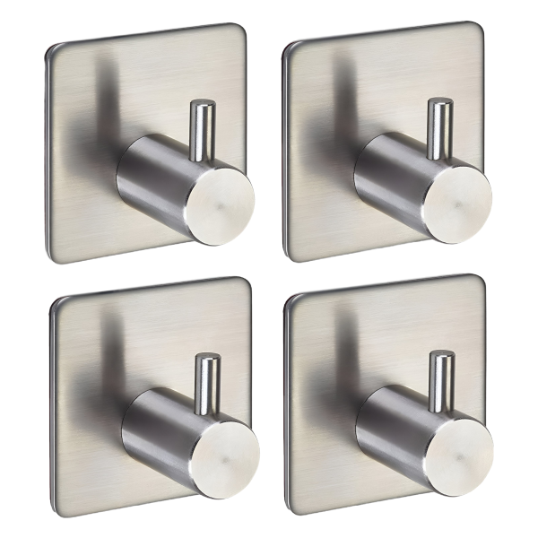 Haczyki samoprzylepne na ręcznik | 4szt|Srebrny 3M