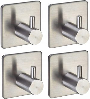 Haczyki samoprzylepne na ręcznik | 4szt|Srebrny 3M