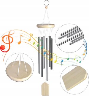 Dzwonki wietrzne do ogrodu, metalowe, miły dźwięk