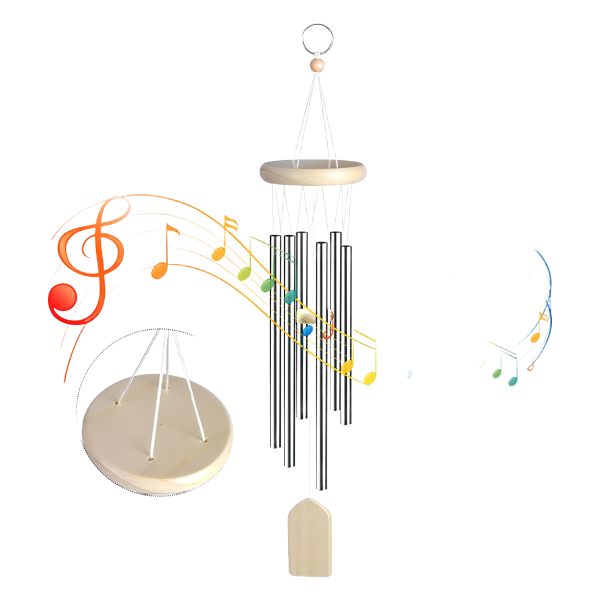 Dzwonki wietrzne do ogrodu, metalowe, miły dźwięk