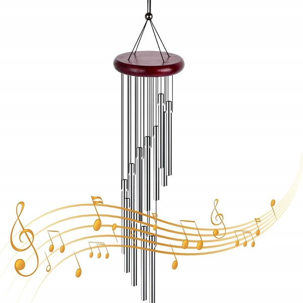 Dzwonki wietrzne do ogrodu, metalowe, miły dźwięk