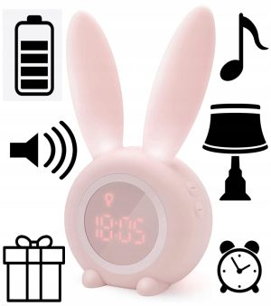 Zegar budzik dla dzieci | Królik | Wielkanoc