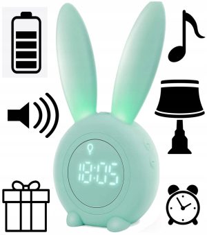 Zegar budzik dla dzieci | Królik | Wielkanoc