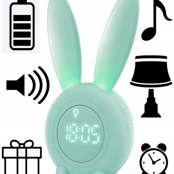 Zegar budzik dla dzieci | Królik | Wielkanoc