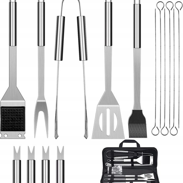 Zestaw do grilla z torbą | STAL | Na prezent 15szt