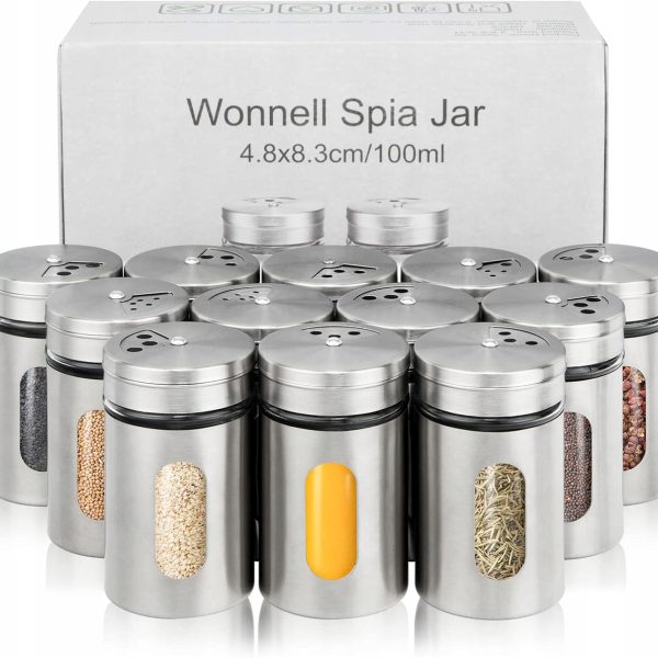 ORGANIZER POJEMNIKI NA PRZYPRAWY, ZIOŁA, SŁOICZKI ZESTAW 12szt