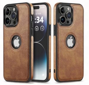 ETIU IPHONE 15 PRO |E- SKÓRA | PLECKI OBUDOWA SKÓRZANA | POKROWIEC SKÓRZANY