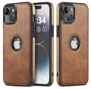 ETIU IPHONE 15 | EKO - SKÓRA | PLECKI OBUDOWA SKÓRZANA | POKROWIEC SKÓRZANY