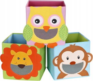 3 X PUDEŁKA | ORGANIZER NA ZABAWKI DZIECIĘCE | SKRZYNKI 28x28 CM POJEMNIKI