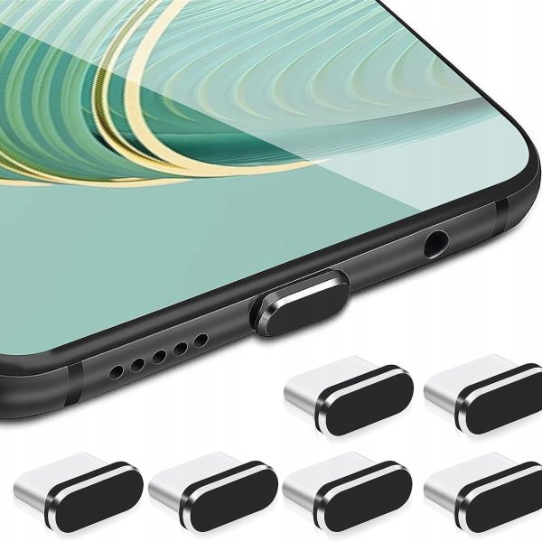 6X ZAŚLEPKA ZATYCZKA OSŁONA ALUMINIOWA PRZECIWPYŁOWA APPLE SAMSUNG USB-C