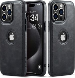 ETIU IPHONE 15 PRO | SKÓRA | PLECKI OBUDOWA SKÓRZANA | POKROWIEC SKÓRZANY