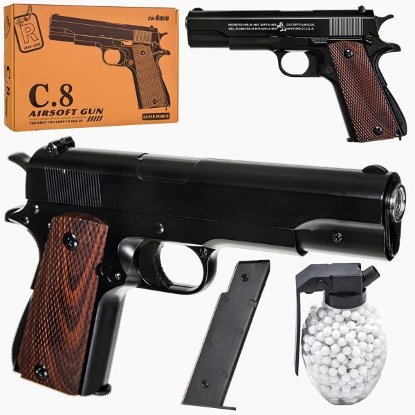 ASG AIRSOFT METALOWY PISTOLET NA KULKI 6MM M1911 COLT + 800 KULEK GRATIS