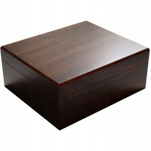 GERMANUS | Nawilżacz do 50 cygar | brązowy | z higrometrem i nawilżaczem