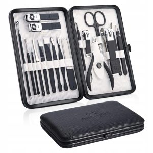 PROFESJONALNY ZESTAW PEDICURE |MANICURE |18 NARZĘDZI| CZYSZCZENIE PAZNOKCI