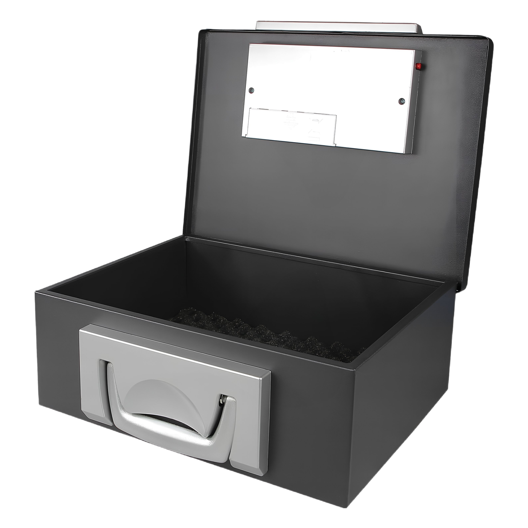 PUDEŁKO NA DOKUMENTY | Z ZAMKIEM ELEKTRONICZNYM | A4 |CZARNE|32,5x25,5x12,5