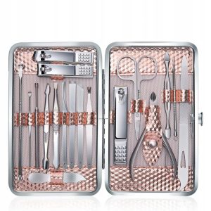 PROFESJONALNY ZESTAW PEDICURE | MANICURE |18 NARZĘDZI DO PIELĘGNACJI