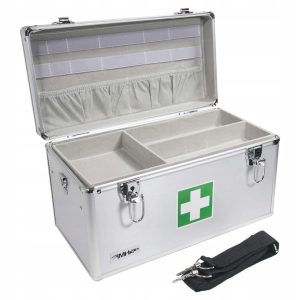ALUMINIOWA WALIZKA MEDYCZNA| WALIZKA PIERWSZEJ POMOCY |UCHWYT DO NOSZENIA