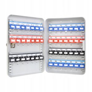 SKRZYNKA NA KLUCZE | 49 HACZYKÓW | REGULOWANE LISTWY | JASNOSZARA