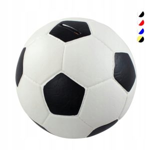 SKARBONKA PIŁKA NOŻNA |WYGLĄD SKÓRY| 15 CM | CZARNO-BIAŁA