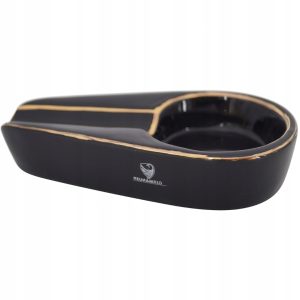 GERMANUS | Cera Popielniczka do Cygara | Czarna Popielniczka