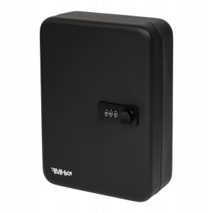 SKRZYNKA NA KLUCZE | Z KODEM LICZBOWYM |48 HACZYKÓW | CZARNA