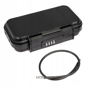 PRZENOŚNY SEJF Z ZAMKIEM SZYFROWYM |WODOSZCZELNY | Z LINKĄ DRUCIANĄ