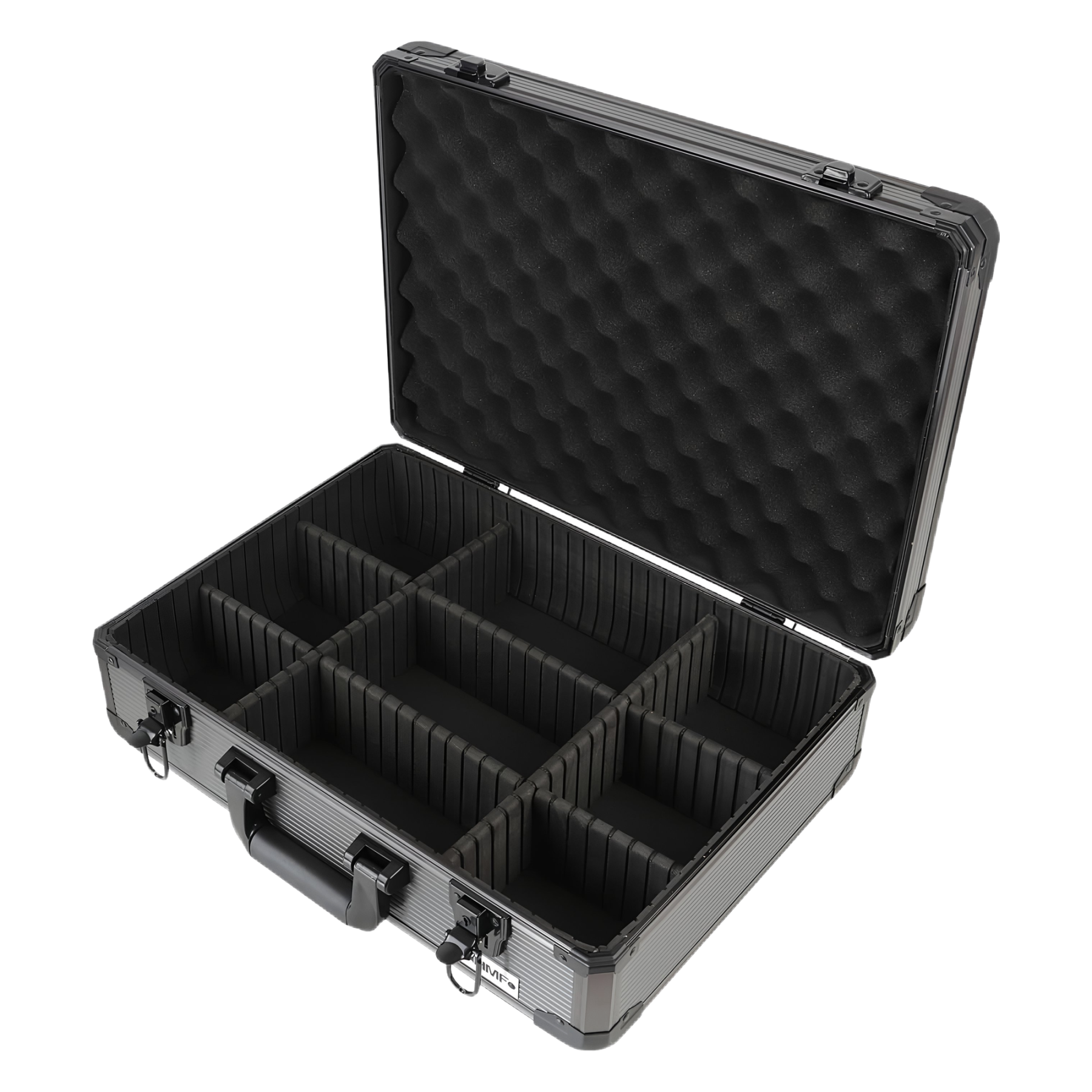 ALUMINIOWA WALIZKA| TRANSPORTOWA DO PRZECHOWYWANIA| CZARNA