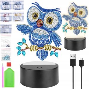 Homgaty Zestaw do Malowania Diamentami dla Dziewczynek 5-10 lat SOWA