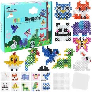 Homgaty Duży zestaw koralików do prasowania 10 mm, 1000 sztuk, 10 wzorów