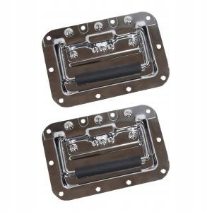 ZESTAW DWÓCH UCHWYTÓW SKŁADANYCH| TACA PODTYNKOWA| SPRĘŻYNA| SREBRNE