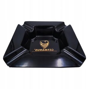 GERMANUS Monument I | Duża Popielniczka | do Cygara Czarno-Złota | 22x22 cm