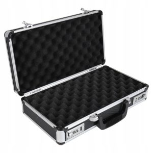 ALUMINIOWANA WALIZKA NA BROŃ| Z ZAMKIEM SZYFROWYM | 42 x 26 x 12 cm