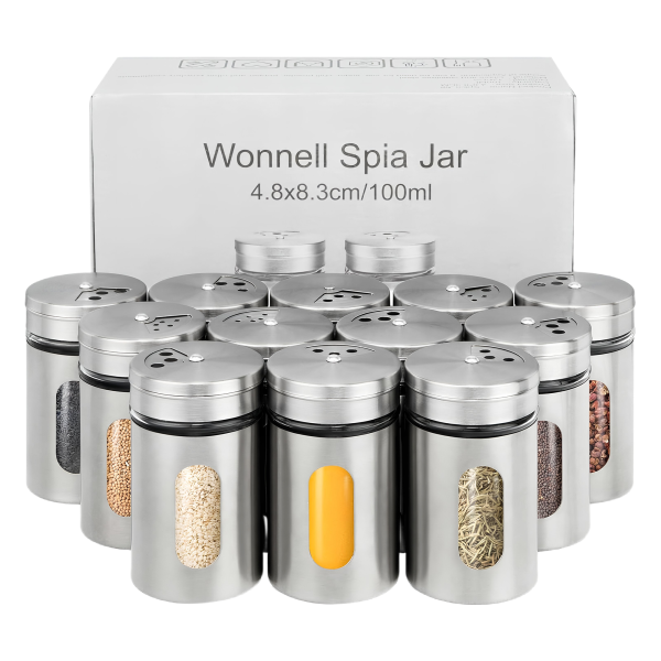 ORGANIZER POJEMNIKI NA PRZYPRAWY, ZIOŁA, SŁOICZKI ZESTAW 12szt