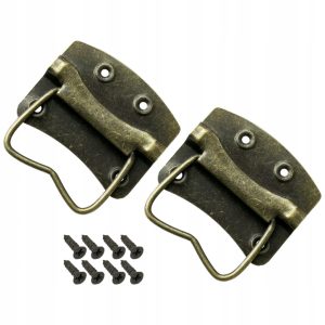 UCHWYTY MEBLOWE Z METALU| UCHWYTY DO MEBLI| 2 SZTUKI | 54 x 55 mm | BRĄZ