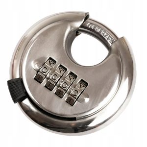 KŁÓDKA Z RESETOWALNYM ZAMKIEM SZYFROWYM | 4 CYFROWA KOMBINACJA | SREBRNA