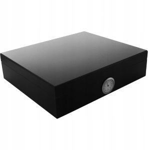 GERMANUS | Humidor Movella Czarny | Z Nawilżaczem| Higrometrem | Instrukcją