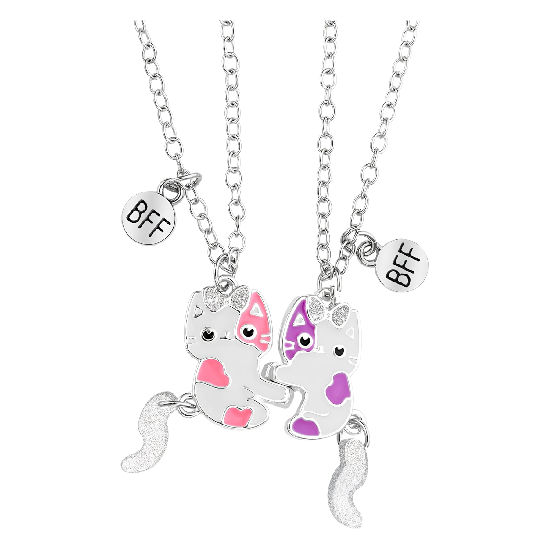 Magnetyczny Naszyjnik Przyjaźni z Kotami | Idealny Prezent | 2 szt.