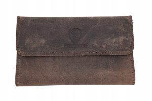 GERMANUS | Mocna skórzana torba na tytoń | brązowa | Made in EU