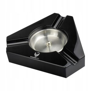 GERMANUS| Popielniczka na cygara | czarny| 15 x 15 x 2 cm