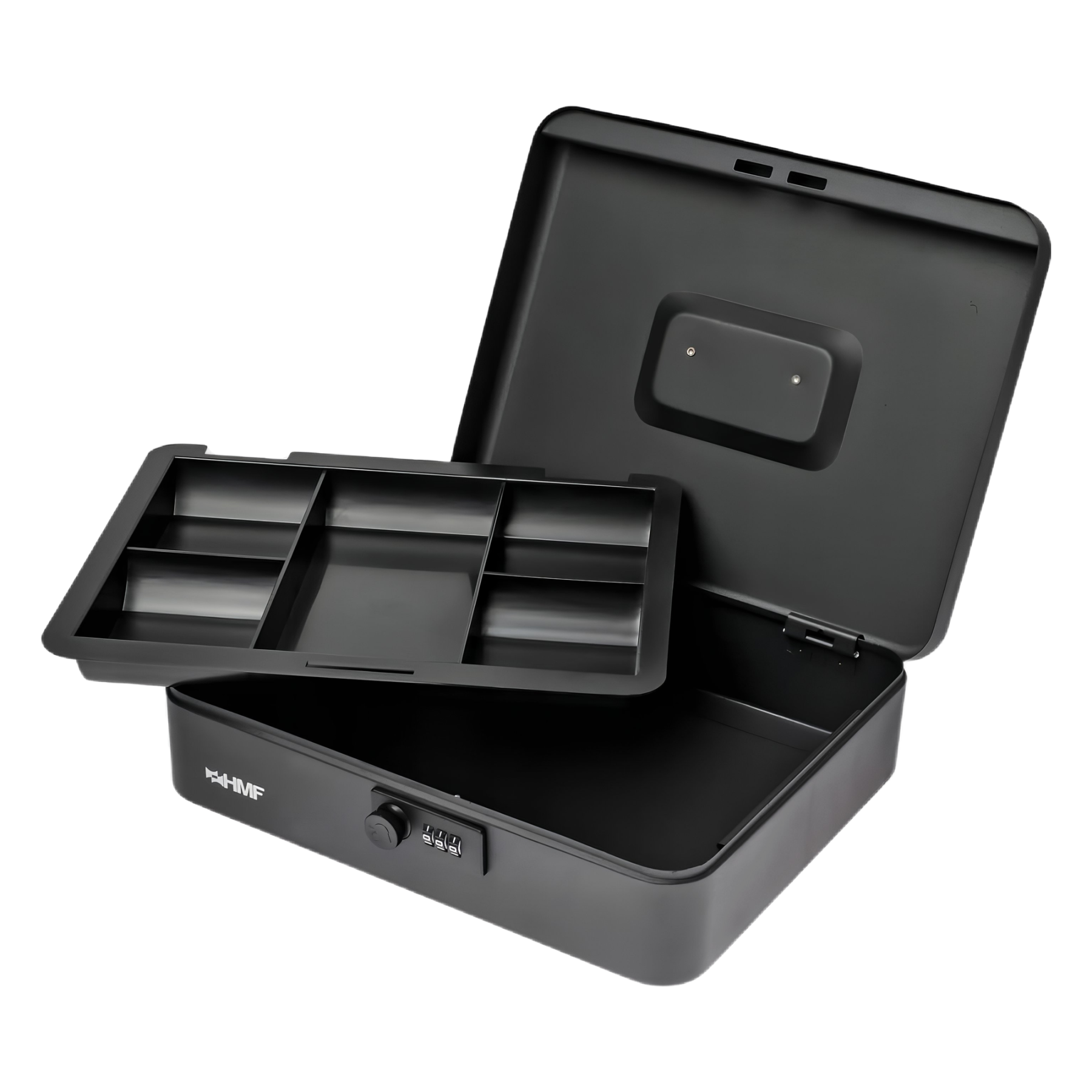 KASETKA NA PIENIĄDZE | ZAMEK SZYFROWY| 30 x 24 x 9 cm | CZARNA