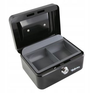 KASETKA | ZAMEK BĘBENOWY | STAL STOPOWA | 15 x 12 x 8 cm | CZARNA