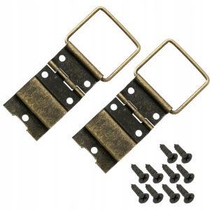 DEKORACYJNY ZAWIAS | STYL VINTAGE| METALOWY V 30 x 67 mm| 2 SZTUKI BRĄZOWY