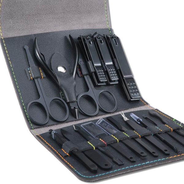 PROFESJONALNY ZESTAW DO MANICURE | 16 SZTUK NARZĘDZI | PIELĘGNACJI PAZNOKCI