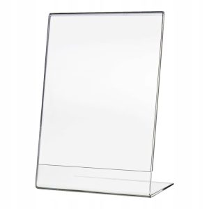 AKRYLOWY STOJAK NA STÓŁ | NACHYLONY | FORMAT A4 | PRZEZROCZYSTY