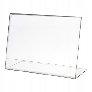 AKRYLOWY STOJAK NA STÓŁ | NACHYLONY | FORMAT A5 | PRZEZROCZYSTY