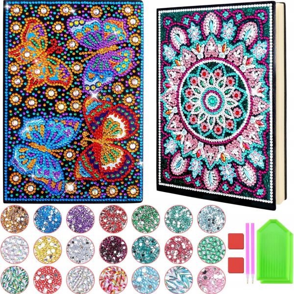 Homgaty Zestaw do Malowania Diamentowego dla Dziewczynek Kreatywne Mandale