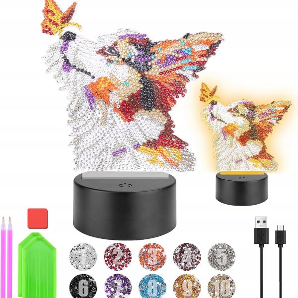 Homgaty Zestaw DIY: Malowanie Diamentowe i Światło Nocne dla Dzieci