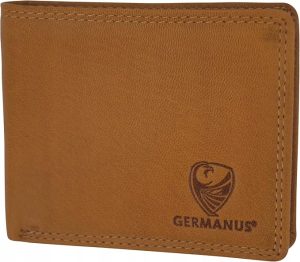 GERMANUS Portfel skórzany Max, jasnobrązowy, jeden rozmiar, klasyczny
