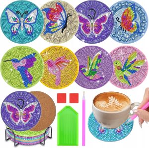 Homgaty Zestaw do Malowania Diamentowego Motyle Ptaki Kryształowa Sztuka