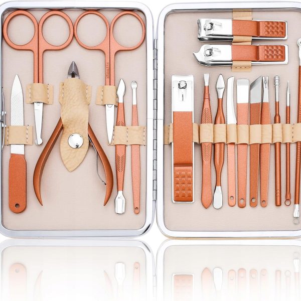 Zestaw do manicure i pedicure, stal nierdzewna, profesjonalny dla mężczyzn